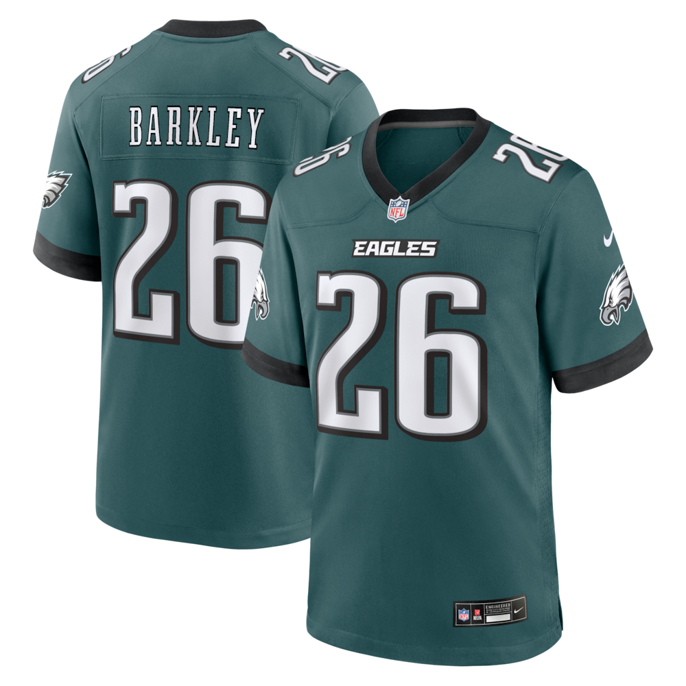 Philadelphia Eagles Merch - Men's Saquon Barkley Midnight Team Game Jersey, Green - American Football Fan Gifts 1 - Unicasport Philadelphia Eagles Merch - Men's Saquon Barkley Midnight Team Game Jersey, Green - American Football Fan Gifts