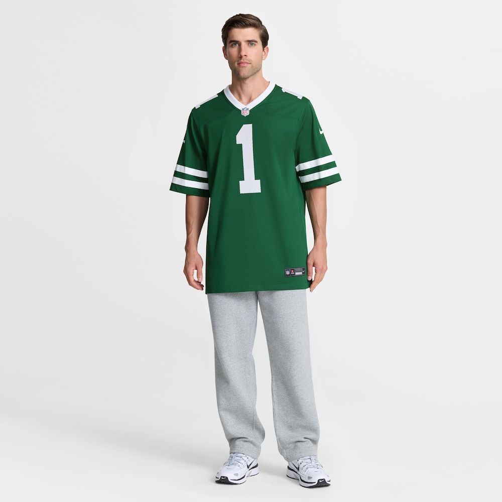 New York Jets Merch - Men's Legacy #1 Dad Game Jersey, Green 1 - Unicasport New York Jets Merch - Men's Legacy #1 Dad Game Jersey, Green