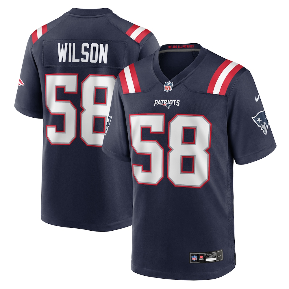 New England Patriots Merch - Men's Jared Wilson Team Game Jersey, Navy 1 - Unicasport New England Patriots Merch - Men's Jared Wilson Team Game Jersey, Navy