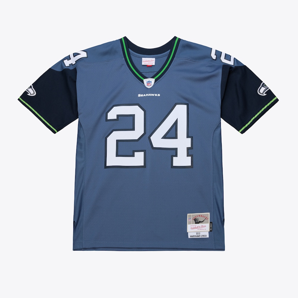 Seattle Seahawks Merch - Men's Marshawn Lynch 2010 Legacy Throwback Replica Jersey, Blue - Best Presents For Football Fans 1 - Unicasport Seattle Seahawks Merch - Men's Marshawn Lynch 2010 Legacy Throwback Replica Jersey, Blue - Best Presents For Football Fans
