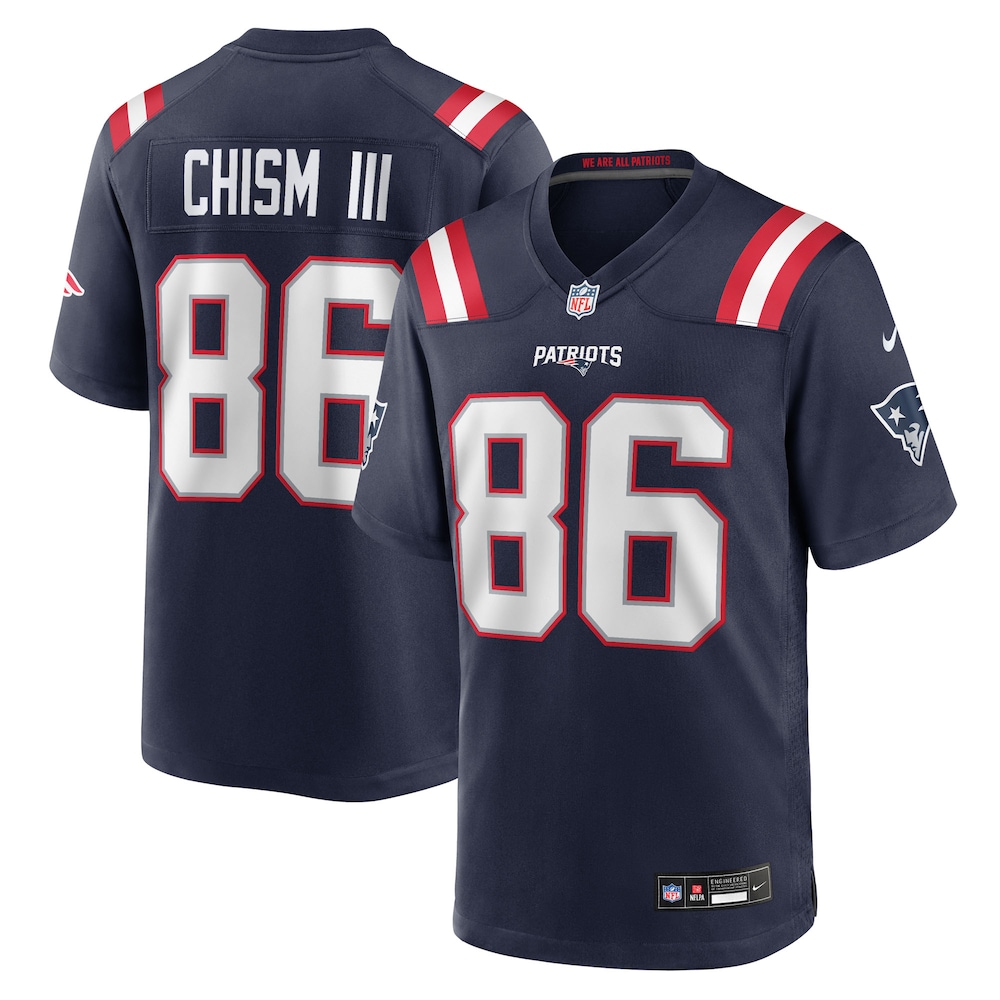 New England Patriots Merch - Men's Efton Chism III Team Game Jersey, Navy 1 - Unicasport New England Patriots Merch - Men's Efton Chism III Team Game Jersey, Navy