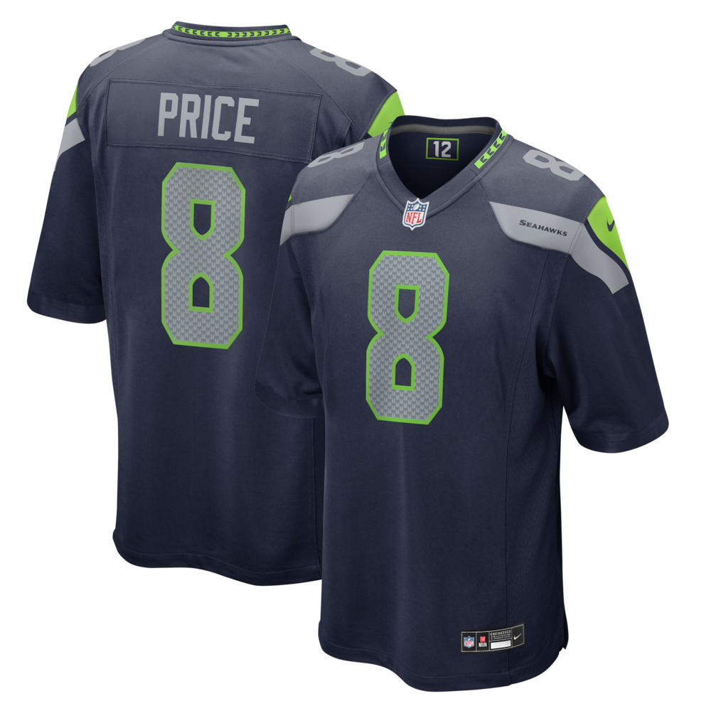 Seattle Seahawks Merch - Men's Jadarian Price College 2026 NFL Draft First Round Pick No. 32 Team Game Jersey, Navy 1 - Unicasport Seattle Seahawks Merch - Men's Jadarian Price College 2026 NFL Draft First Round Pick No. 32 Team Game Jersey, Navy