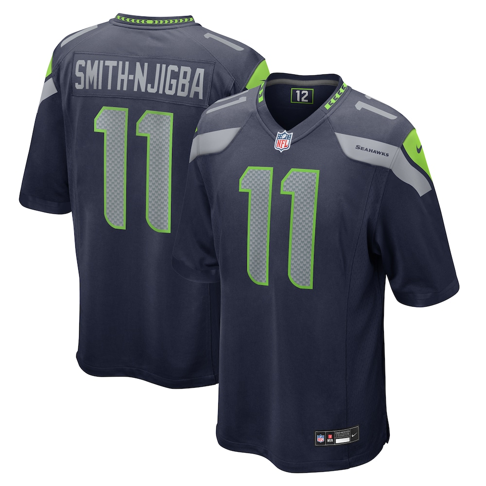 Seattle Seahawks Merch - Men's Jaxon Smith-Njigba College Game Jersey, Navy 1 - Unicasport Seattle Seahawks Merch - Men's Jaxon Smith-Njigba College Game Jersey, Navy