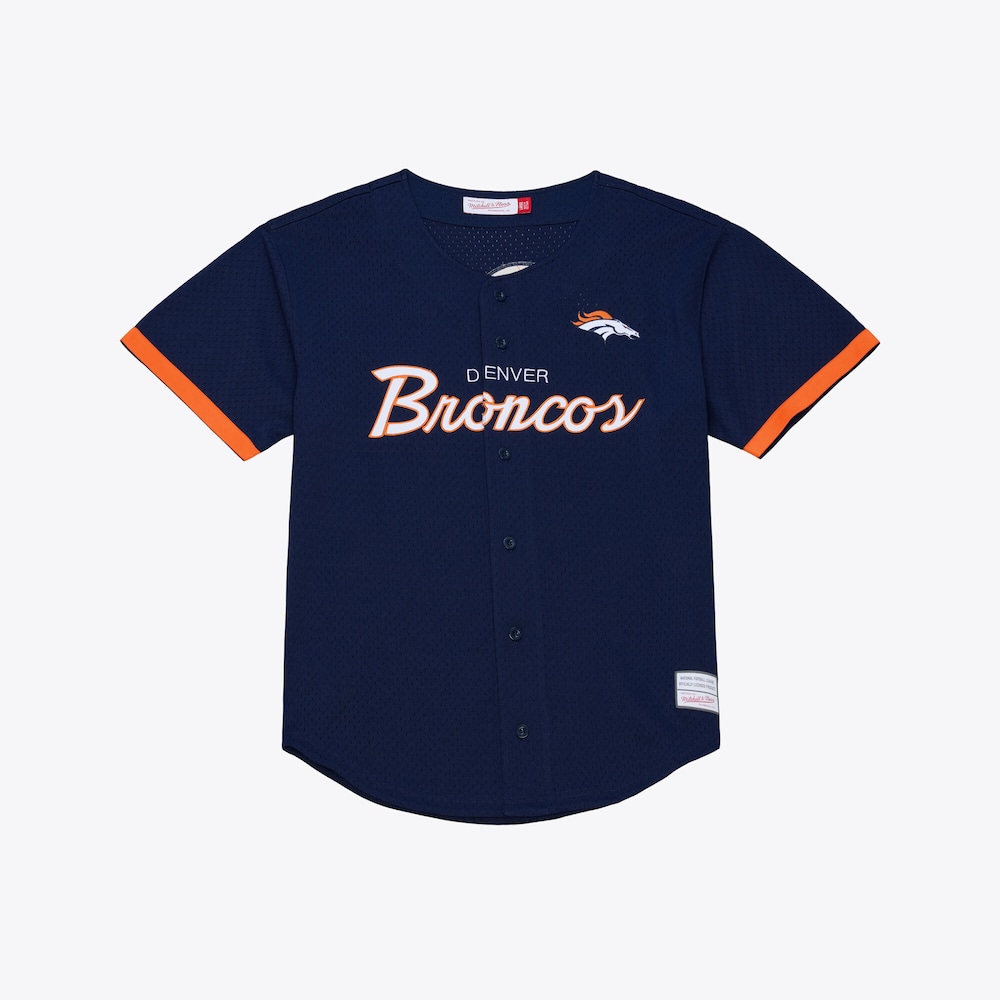 Denver Broncos Merch - Men's Head Coach Mesh Full-Button Fashion Jersey, Navy - Gift Ideas For Football Lovers 1 - Unicasport Denver Broncos Merch - Men's Head Coach Mesh Full-Button Fashion Jersey, Navy - Gift Ideas For Football Lovers
