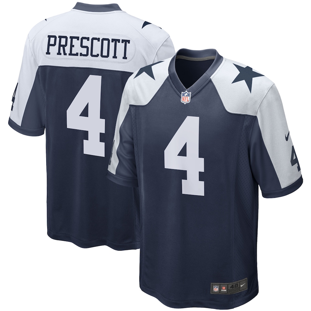 Dallas Cowboys Merch - Men's Dak Prescott Alternate Game Team Jersey, Navy 1 - Unicasport Dallas Cowboys Merch - Men's Dak Prescott Alternate Game Team Jersey, Navy