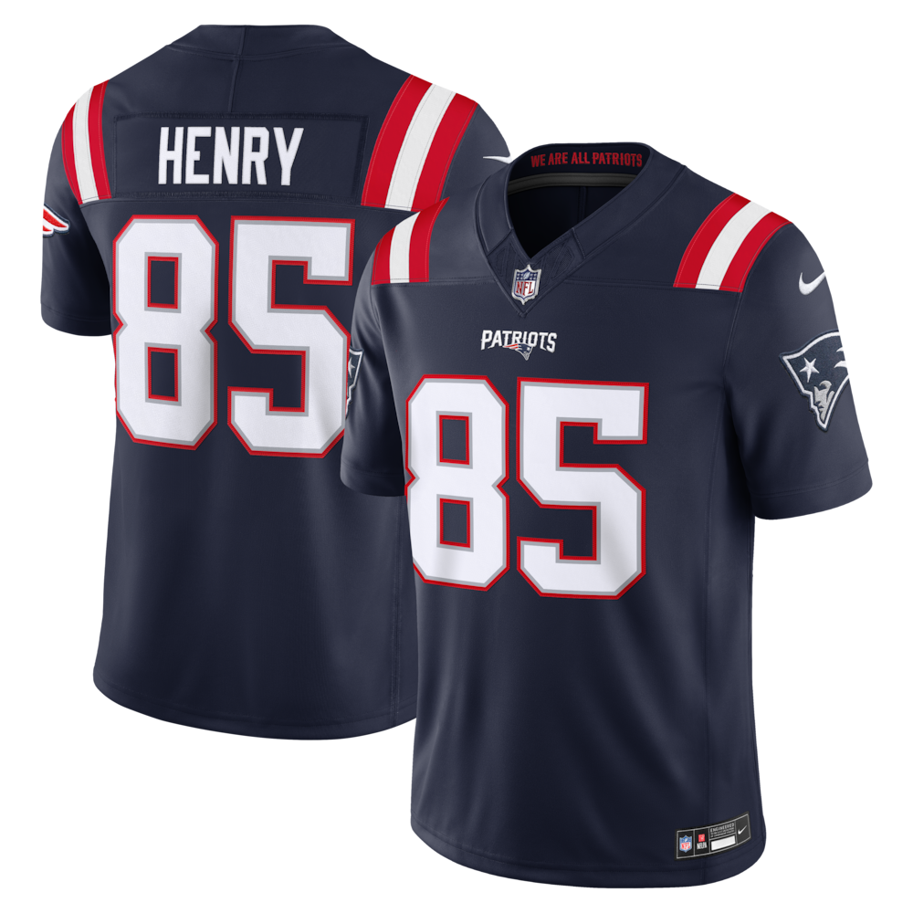 New England Patriots Merch - Men's Hunter Henry Team Vapor F.U.S.E. Stitched Limited Jersey, Navy 1 - Unicasport New England Patriots Merch - Men's Hunter Henry Team Vapor F.U.S.E. Stitched Limited Jersey, Navy