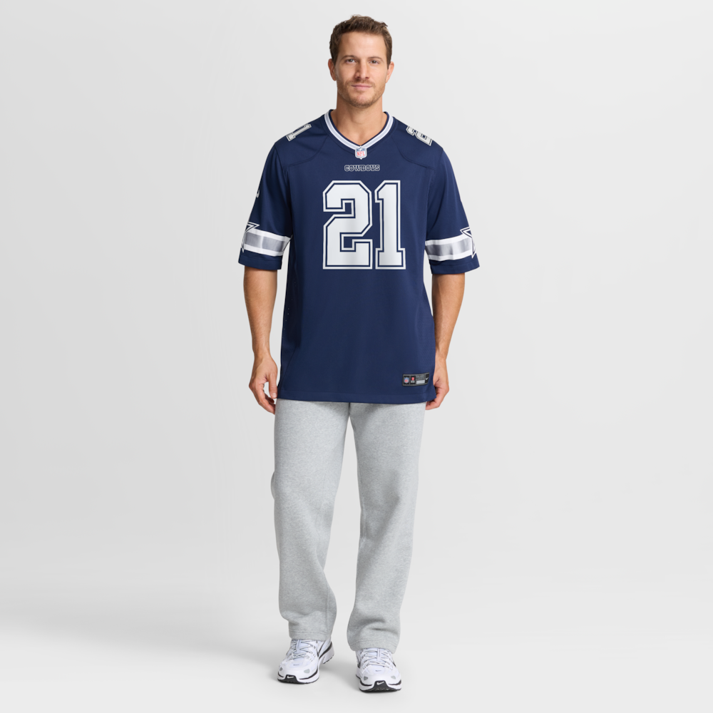 Dallas Cowboys Merch - Men's Deion Sanders Team Retired Player Game Jersey, Navy