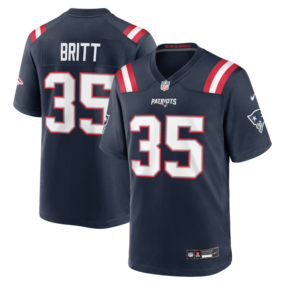 New England Patriots Merch - Men's K.J. Britt Team Game Jersey, Navy - Football Christmas Gifts 1 - Unicasport New England Patriots Merch - Men's K.J. Britt Team Game Jersey, Navy - Football Christmas Gifts
