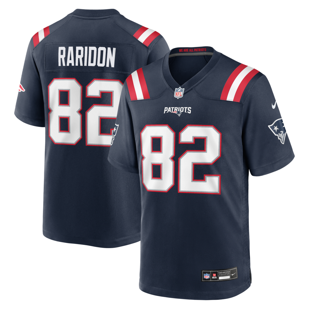 New England Patriots Merch - Men's Eli Raridon Team Game Jersey, Navy 1 - Unicasport New England Patriots Merch - Men's Eli Raridon Team Game Jersey, Navy