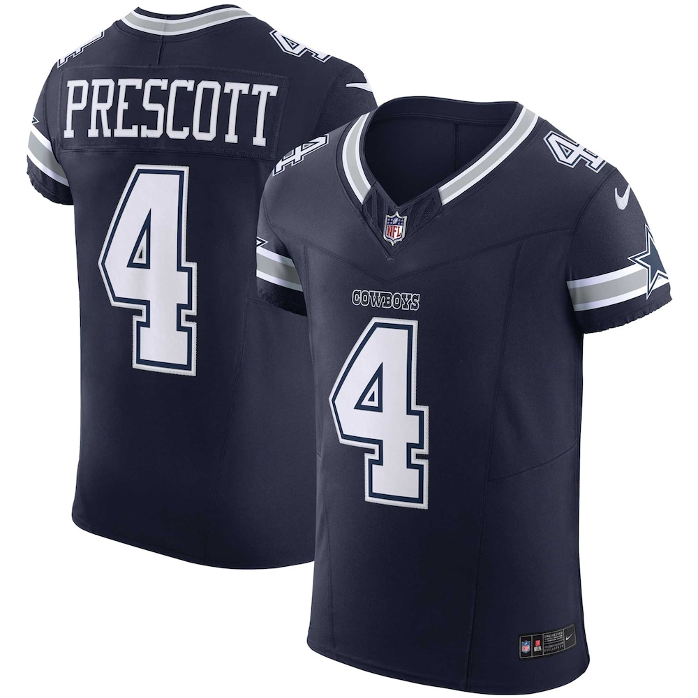Dallas Cowboys Merch - Men's Dak Prescott Team Vapor F.U.S.E. Elite Jersey, Navy 1 - Unicasport Dallas Cowboys Merch - Men's Dak Prescott Team Vapor F.U.S.E. Elite Jersey, Navy