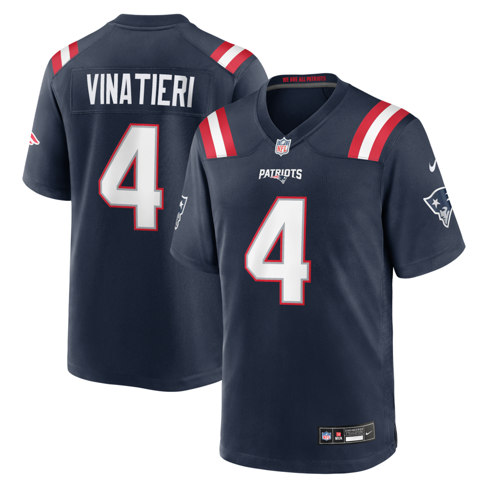 New England Patriots Merch - Men's Adam Vinatieri Team Retired Game Jersey, Navy 1 - Unicasport New England Patriots Merch - Men's Adam Vinatieri Team Retired Game Jersey, Navy