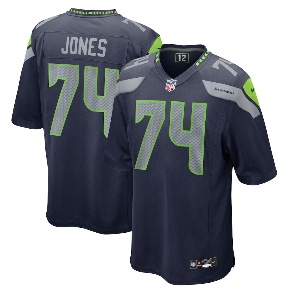 Seattle Seahawks Merch - Men's Josh Jones College Team Game Jersey, Navy 1 - Unicasport Seattle Seahawks Merch - Men's Josh Jones College Team Game Jersey, Navy