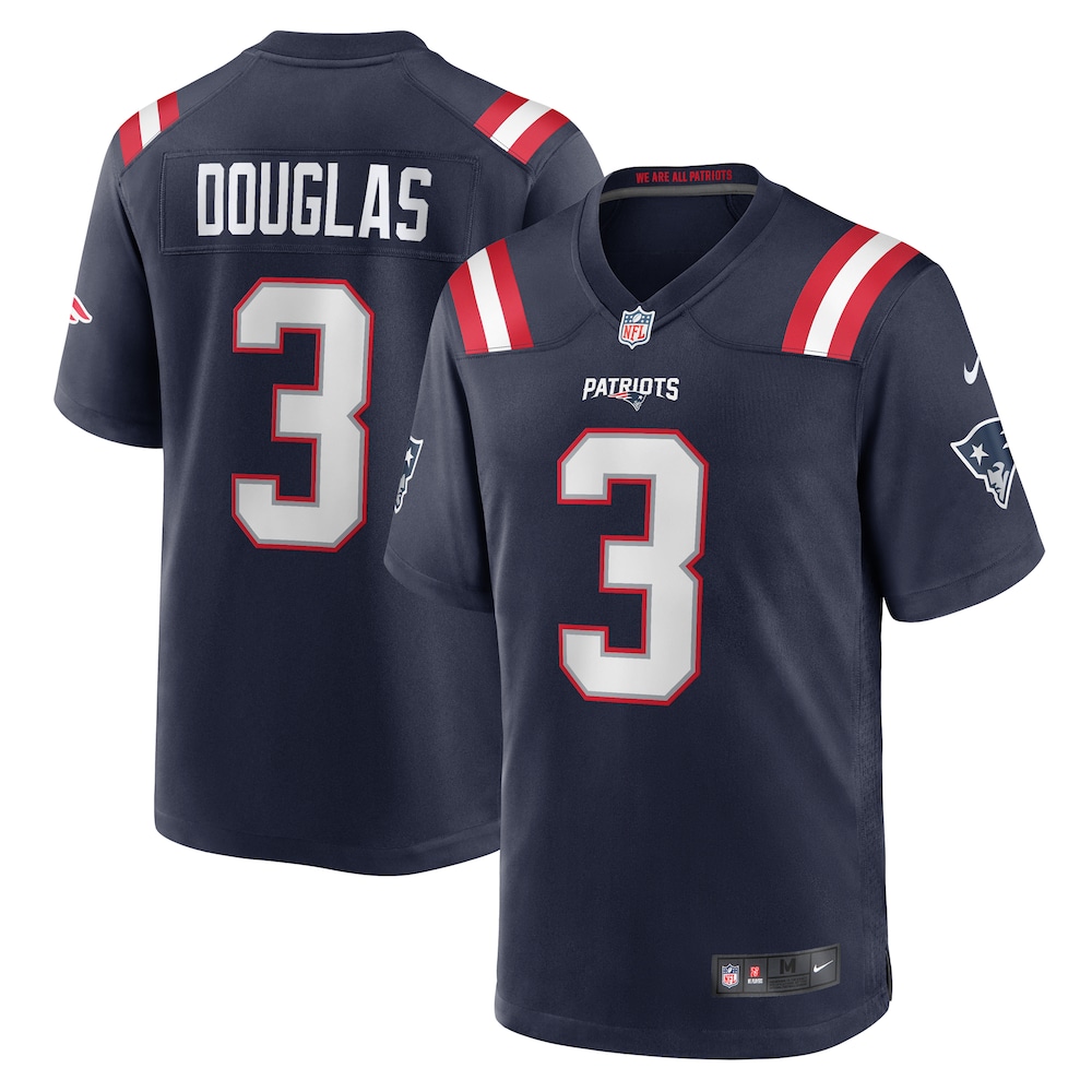 New England Patriots Merch - Men's Demario Douglas Game Jersey, Navy 1 - Unicasport New England Patriots Merch - Men's Demario Douglas Game Jersey, Navy