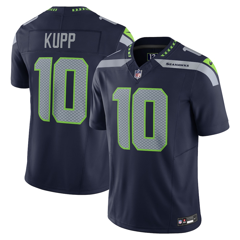 Seattle Seahawks Merch - Men's Cooper Kupp College Team Vapor F.U.S.E. Limited Jersey, Navy 1 - Unicasport Seattle Seahawks Merch - Men's Cooper Kupp College Team Vapor F.U.S.E. Limited Jersey, Navy