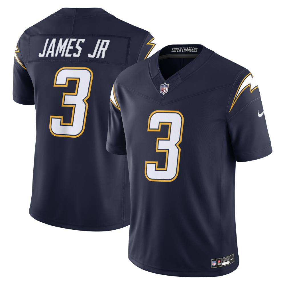 Los Angeles Chargers Merch - Men's Derwin James Jr. Alternate Super Chargers Vapor F.U.S.E. Stitched Limited Jersey, Navy