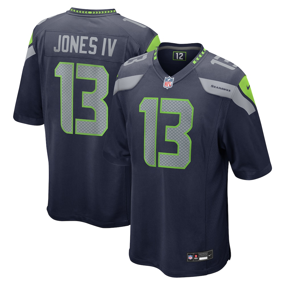Seattle Seahawks Merch - Men's Ernest Jones IV College Game Jersey, Navy