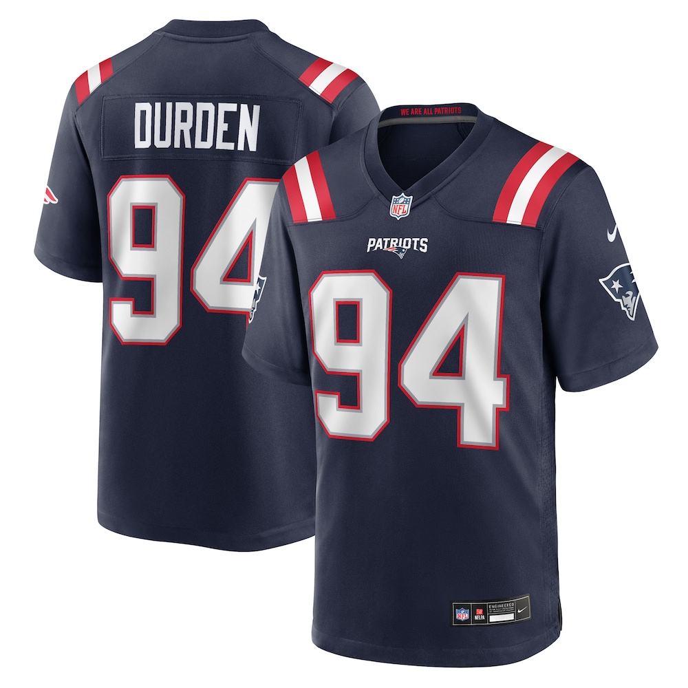 New England Patriots Merch - Men's Cory Durden Team Game Jersey, Navy - Birthday Present For Football Fan 1 - Unicasport New England Patriots Merch - Men's Cory Durden Team Game Jersey, Navy - Birthday Present For Football Fan