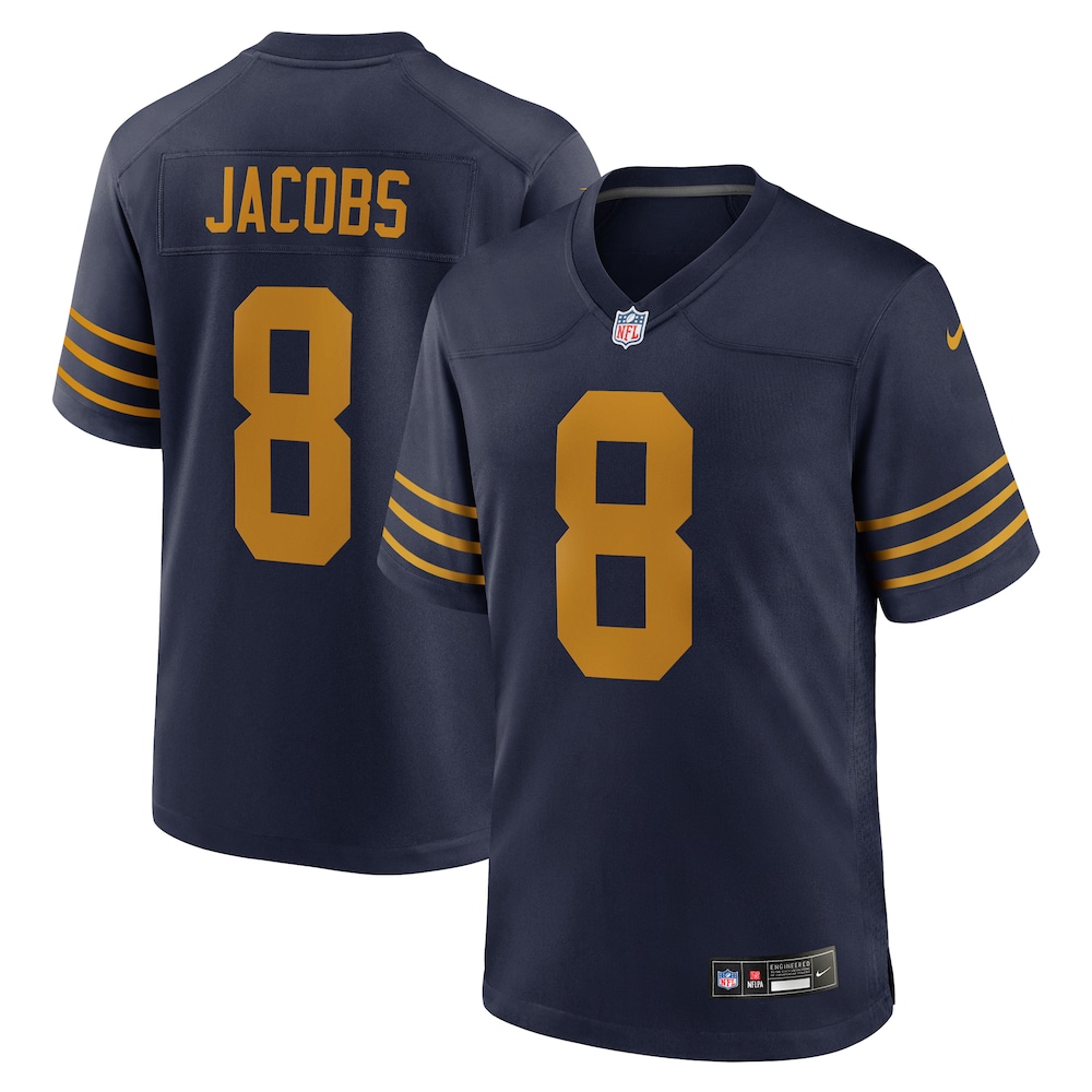 Green Bay Packers Merch - Men's Josh Jacobs The 1923 Classic Game Jersey, Navy 1 - Unicasport Green Bay Packers Merch - Men's Josh Jacobs The 1923 Classic Game Jersey, Navy