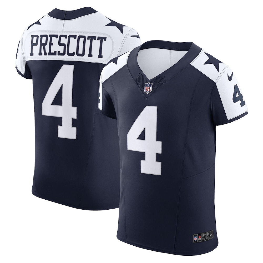 Dallas Cowboys Merch - Men's Dak Prescott Alternate Vapor F.U.S.E. Elite Jersey, Navy 1 - Unicasport Dallas Cowboys Merch - Men's Dak Prescott Alternate Vapor F.U.S.E. Elite Jersey, Navy