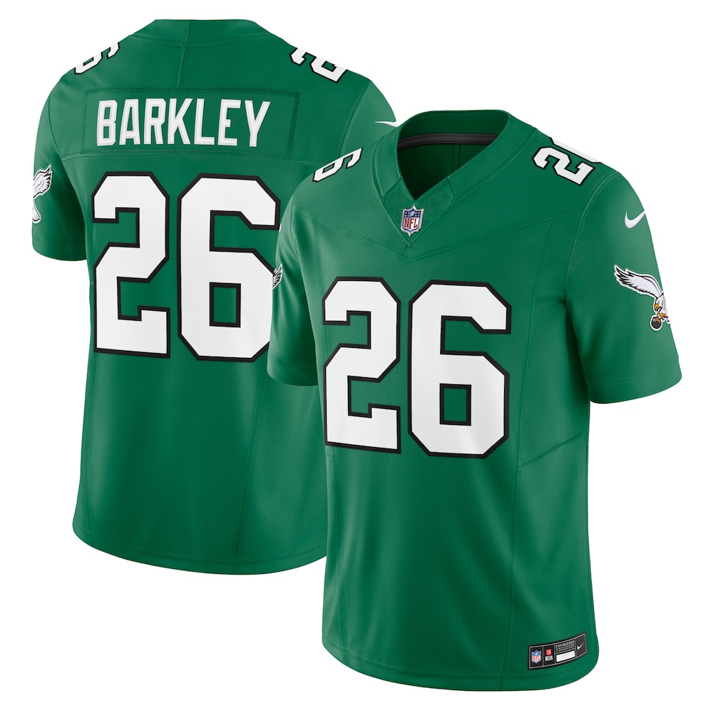 Philadelphia Eagles Merch - Men's Saquon Barkley Kelly Alternate Vapor F.U.S.E. Limited Jersey, Green 1 - Unicasport Philadelphia Eagles Merch - Men's Saquon Barkley Kelly Alternate Vapor F.U.S.E. Limited Jersey, Green
