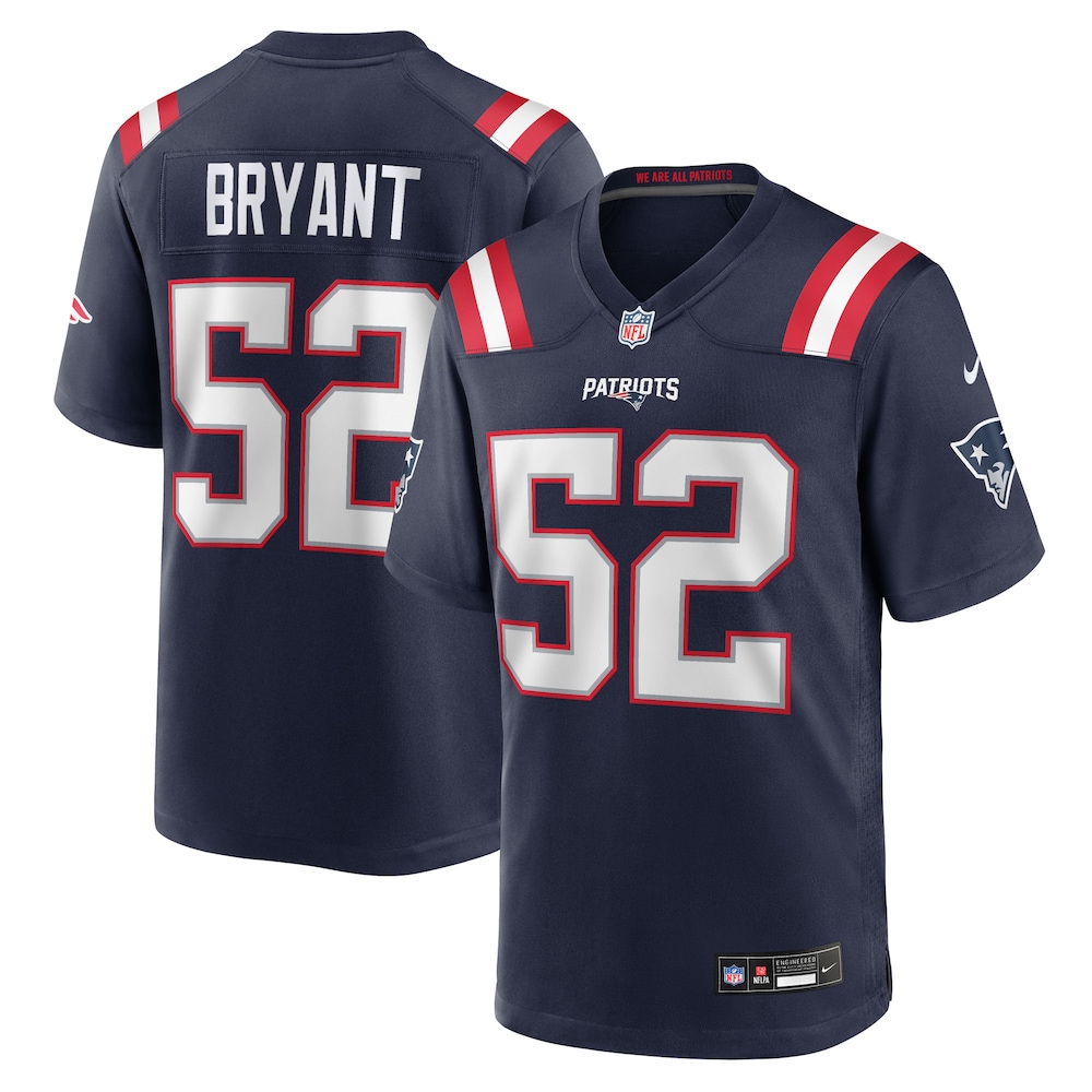 New England Patriots Merch - Men's Marcus Bryant Team Game Jersey, Navy 1 - Unicasport New England Patriots Merch - Men's Marcus Bryant Team Game Jersey, Navy