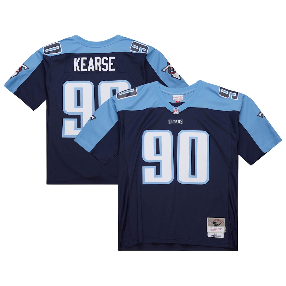 Tennessee Titans Merch - Men's Jevon Kearse 1999 Legacy Replica Jersey, Navy - Football Fan Birthday Gift 1 - Unicasport Tennessee Titans Merch - Men's Jevon Kearse 1999 Legacy Replica Jersey, Navy - Football Fan Birthday Gift