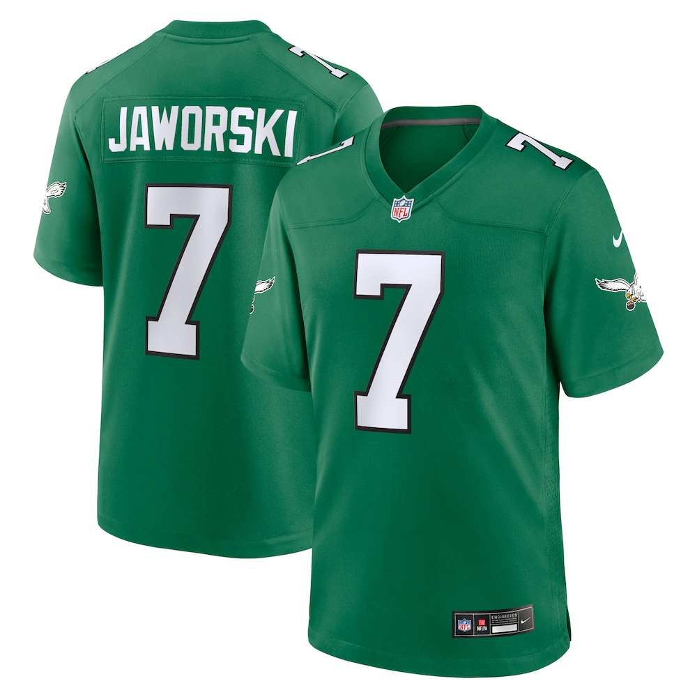 Philadelphia Eagles Merch - Men's Ron Jaworski Kelly Retired Player Alternate Game Jersey, Green - Presents For Football Fans 1 - Unicasport Philadelphia Eagles Merch - Men's Ron Jaworski Kelly Retired Player Alternate Game Jersey, Green - Presents For Football Fans