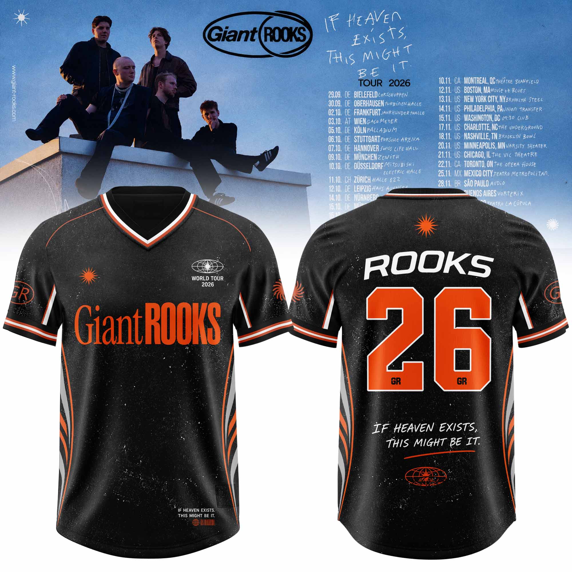 GIANT ROOKS IF HEAVEN EXISTS THIS MIGHT BE IT Black Jersey 1 - Unicasport GIANT ROOKS IF HEAVEN EXISTS THIS MIGHT BE IT Black Jersey