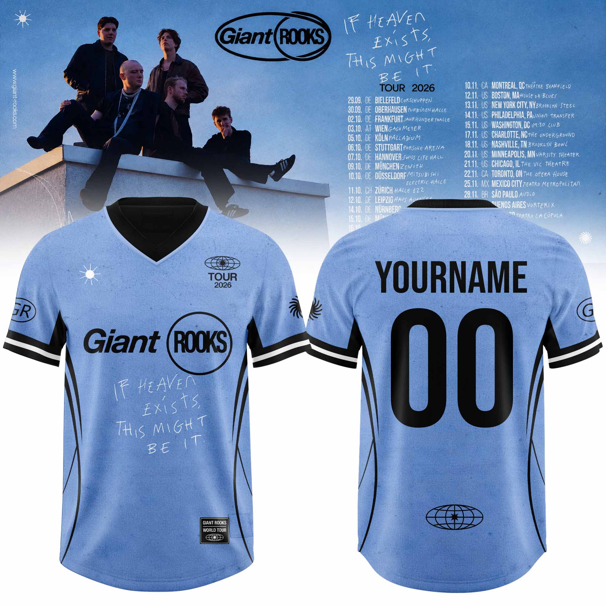 GIANT ROOKS IF HEAVEN EXISTS THIS MIGHT BE IT Blue Jersey 1 - Unicasport GIANT ROOKS IF HEAVEN EXISTS THIS MIGHT BE IT Blue Jersey