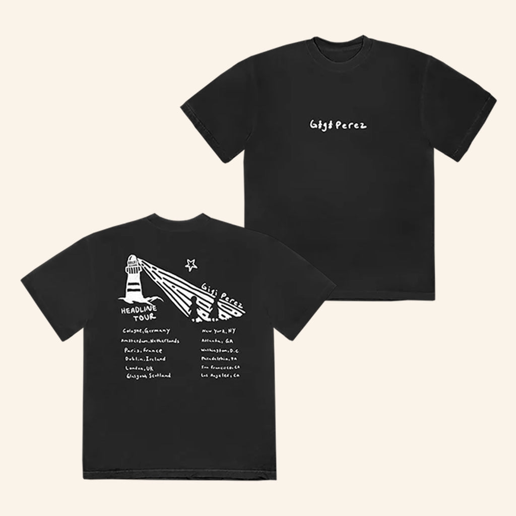 Gigi Perez Merch Gigi Perez Lighthouse Tour Black T-Shirt Christmas Gifts For Fans