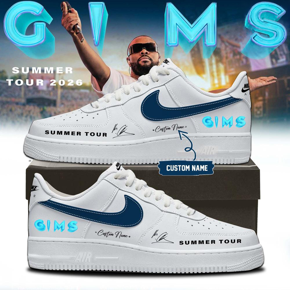 GIMS White Summer Tour Graphic Sneakers