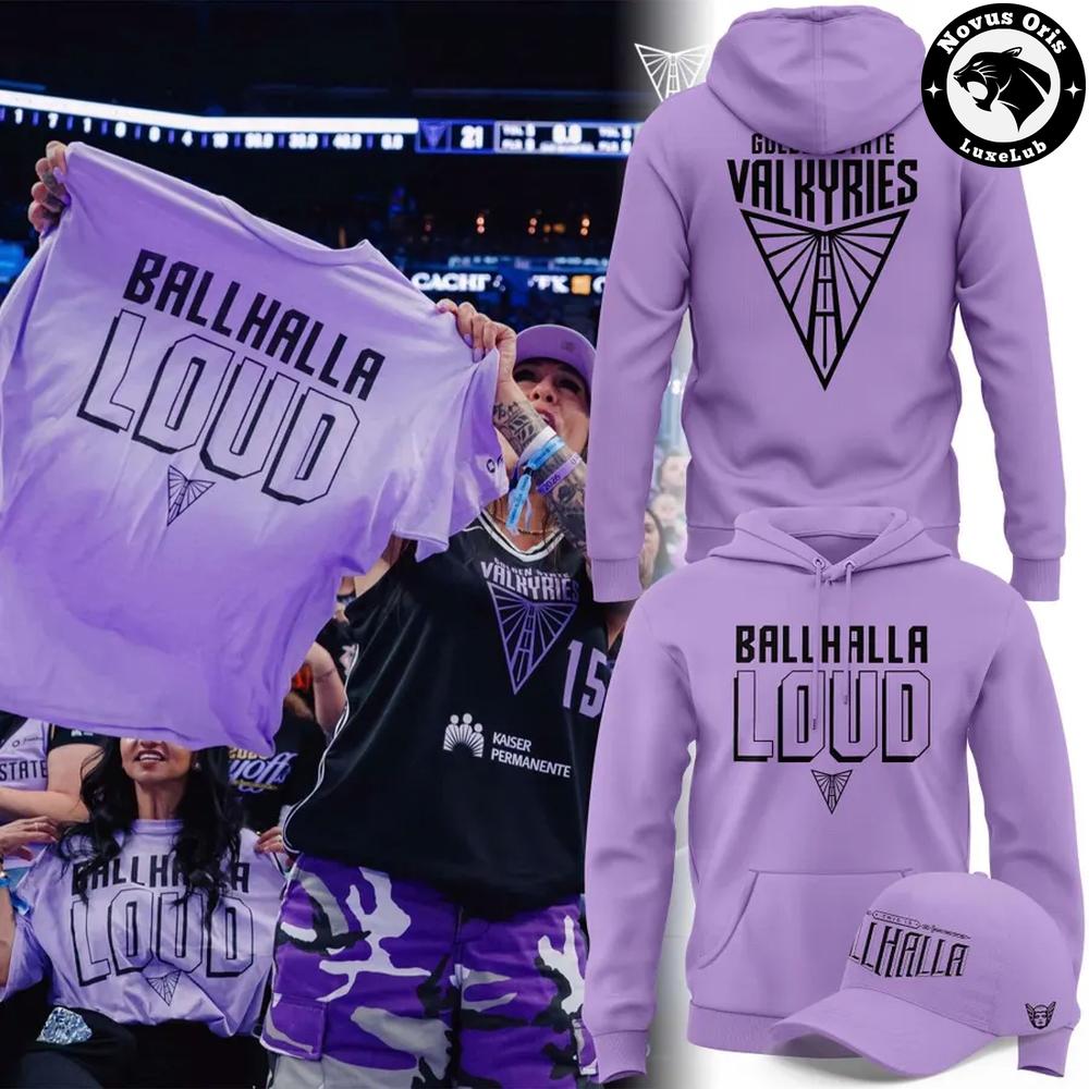 Golden State Valkyries Ballhalla Loud 2026 Purple Pullover Hoodie 1 - Unicasport Golden State Valkyries Ballhalla Loud 2026 Purple Pullover Hoodie