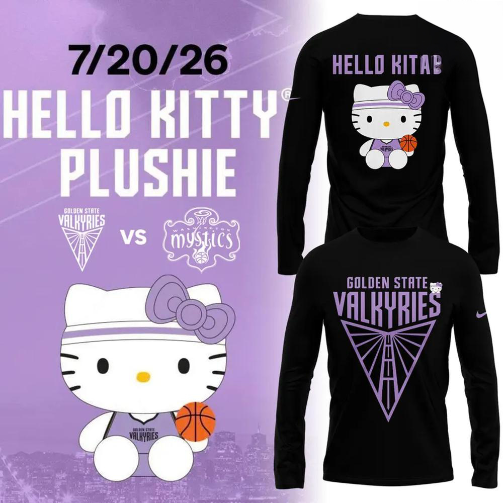 Golden State Valkyries Purple Hello Kitty Basketball Sweatshirt