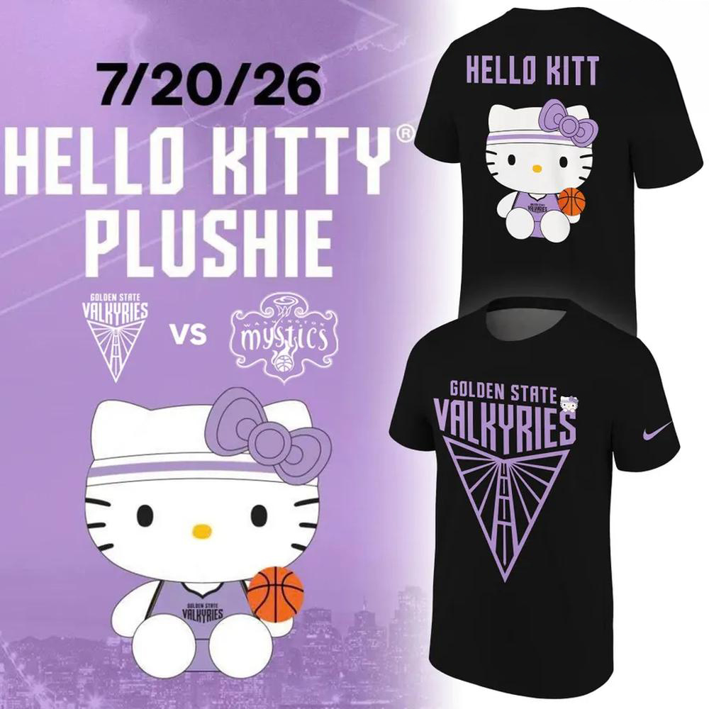 Golden State Valkyries Purple Hello Kitty T Shirt