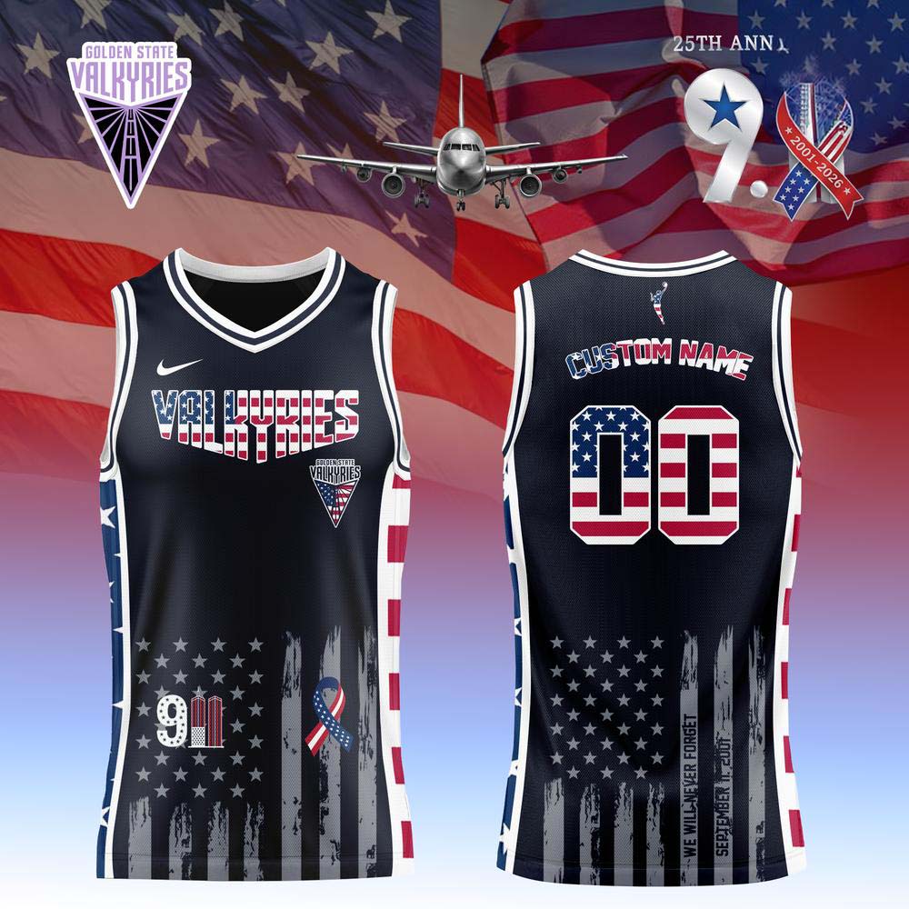Golden State Valkyries 9/11 25th Anniversary Custom 00 Basketball Jersey Tribute Collection 1 - Unicasport Golden State Valkyries 9/11 25th Anniversary Custom 00 Basketball Jersey Tribute Collection