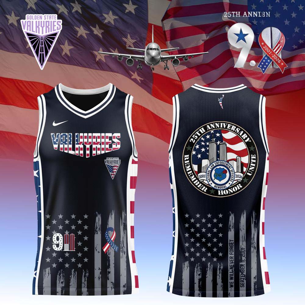Golden State Valkyries 9/11 25th Anniversary Basketball Jersey WNBA Fan Collection 2 - Unicasport Golden State Valkyries 9/11 25th Anniversary Basketball Jersey WNBA Fan Collection