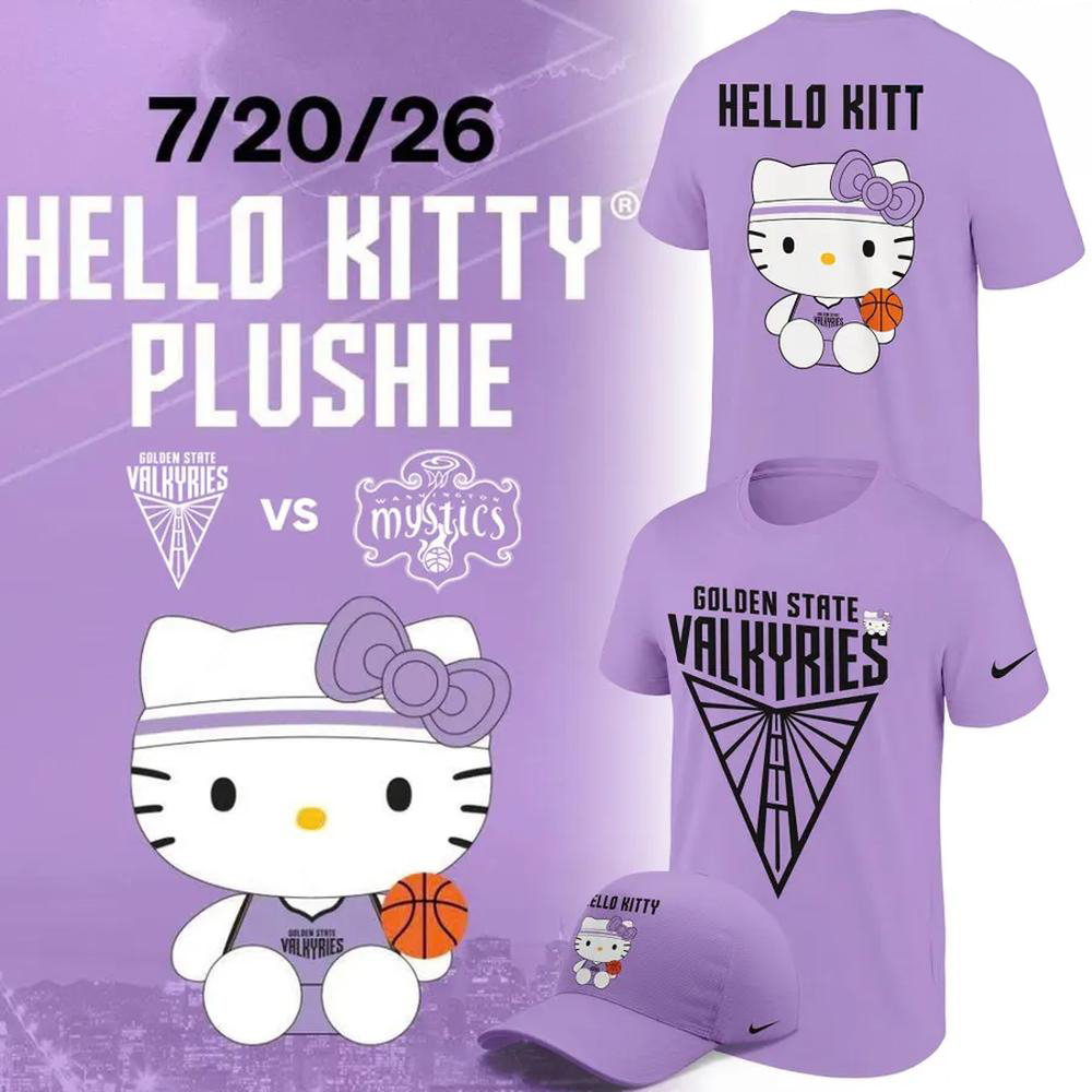 Golden State Valkyries x Hello Kitty 2026 Limited Edition TShirt