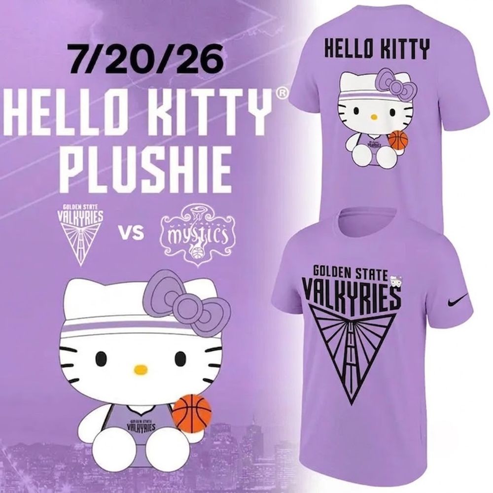 Golden State Valkyries x Hello Kitty Purple 2026 Special Shirt