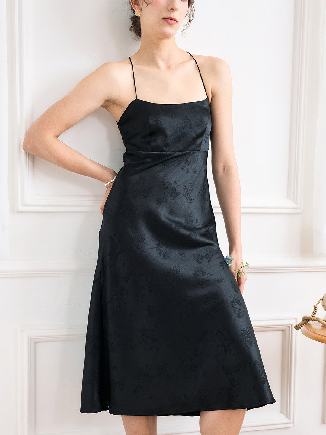 Good Stylists Printed Slip Dress Onyx Camisole Gumption Style