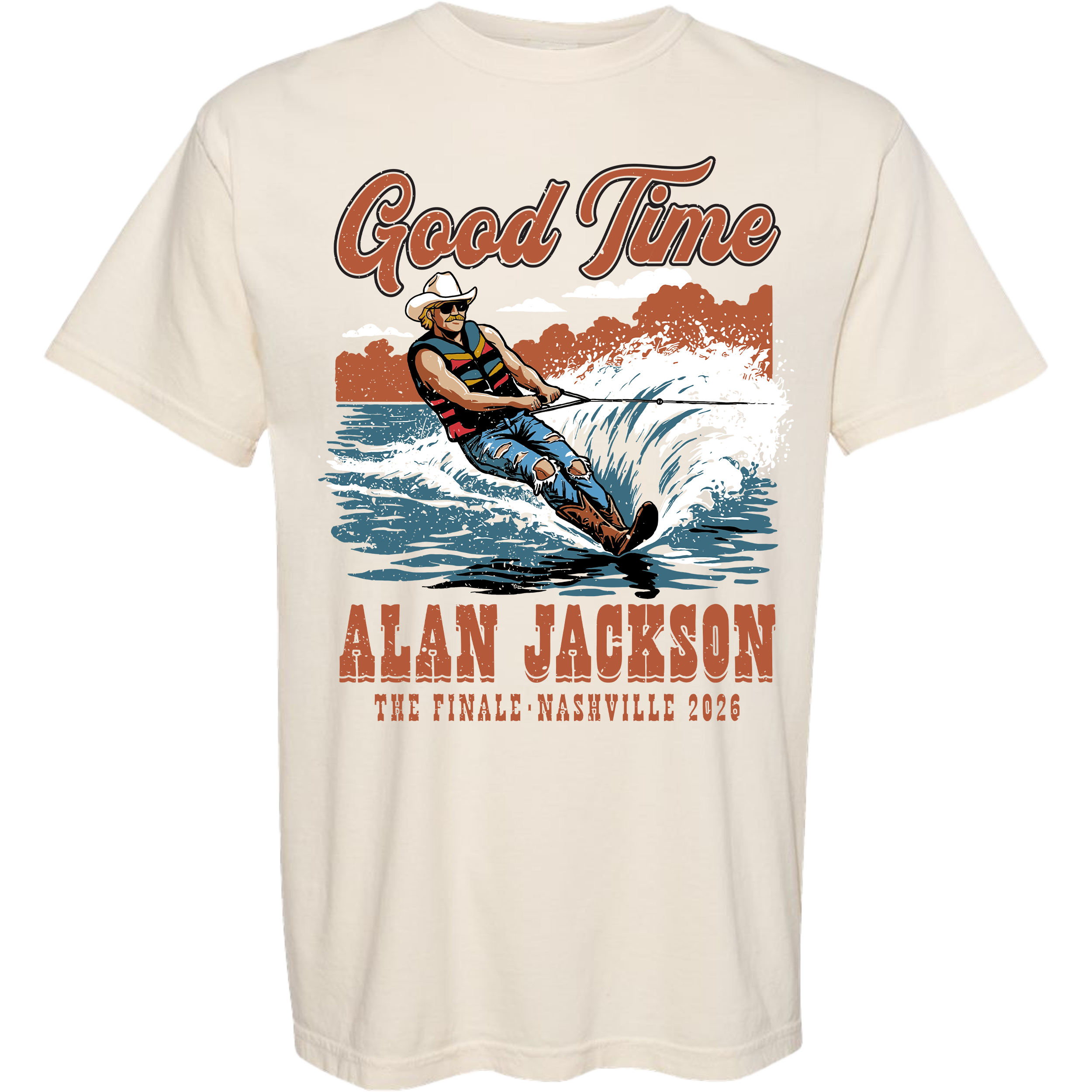 Good Time Water Ski Sand Graphic T-Shirt