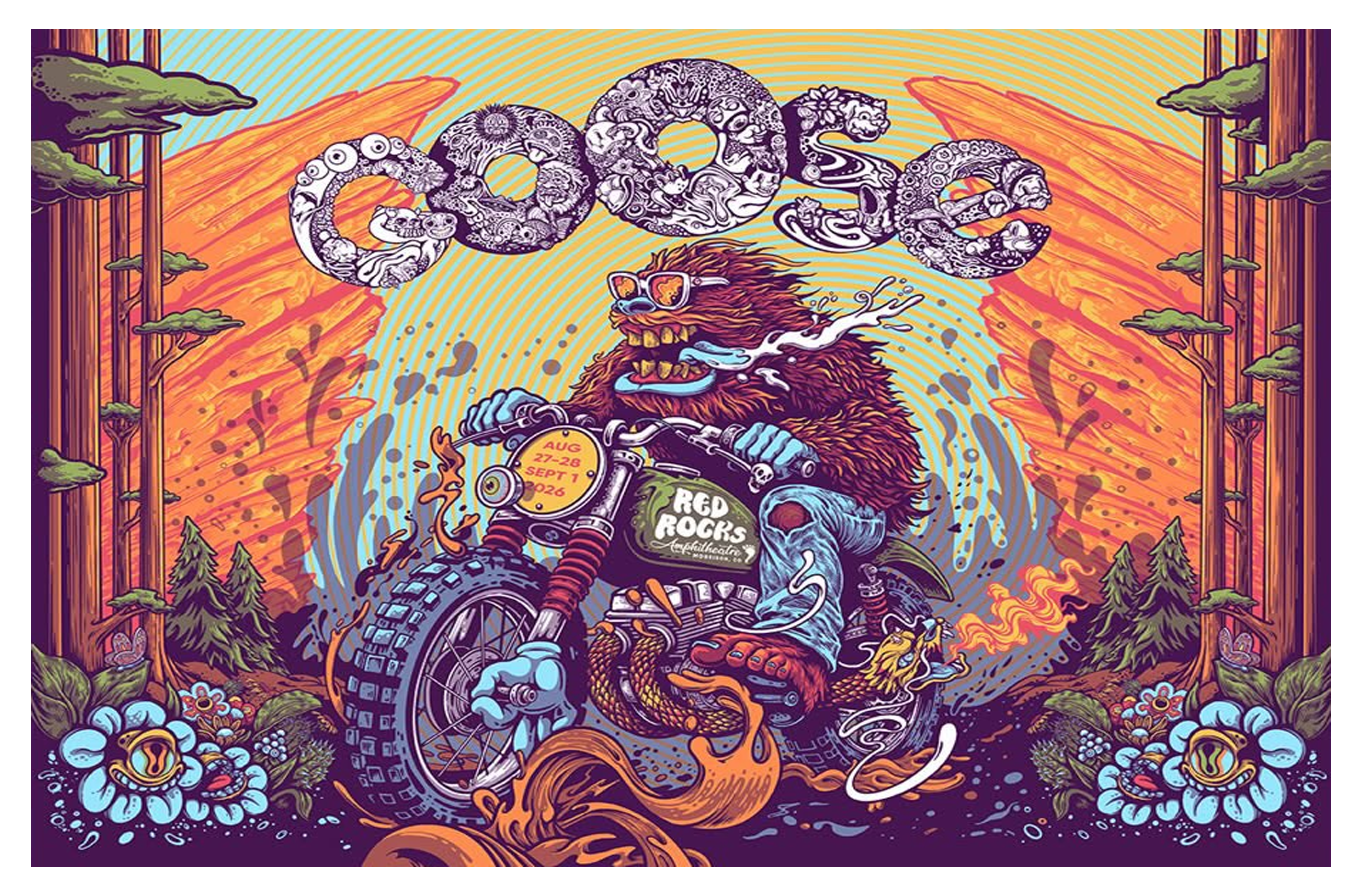 Goose Red Rocks Amphitheatre in Morrison, Colorado, on August 28, 2026 Poster