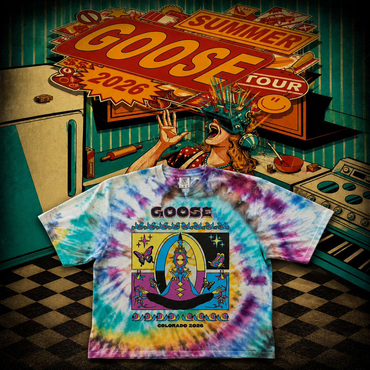 goose red rocks tour 2026 tie dye shirt Tgujo - merchtourboutique
