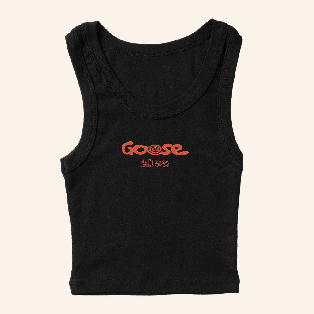 Goose The Band Merch Swirl Text Tank Top Birthday Ideas For Sister