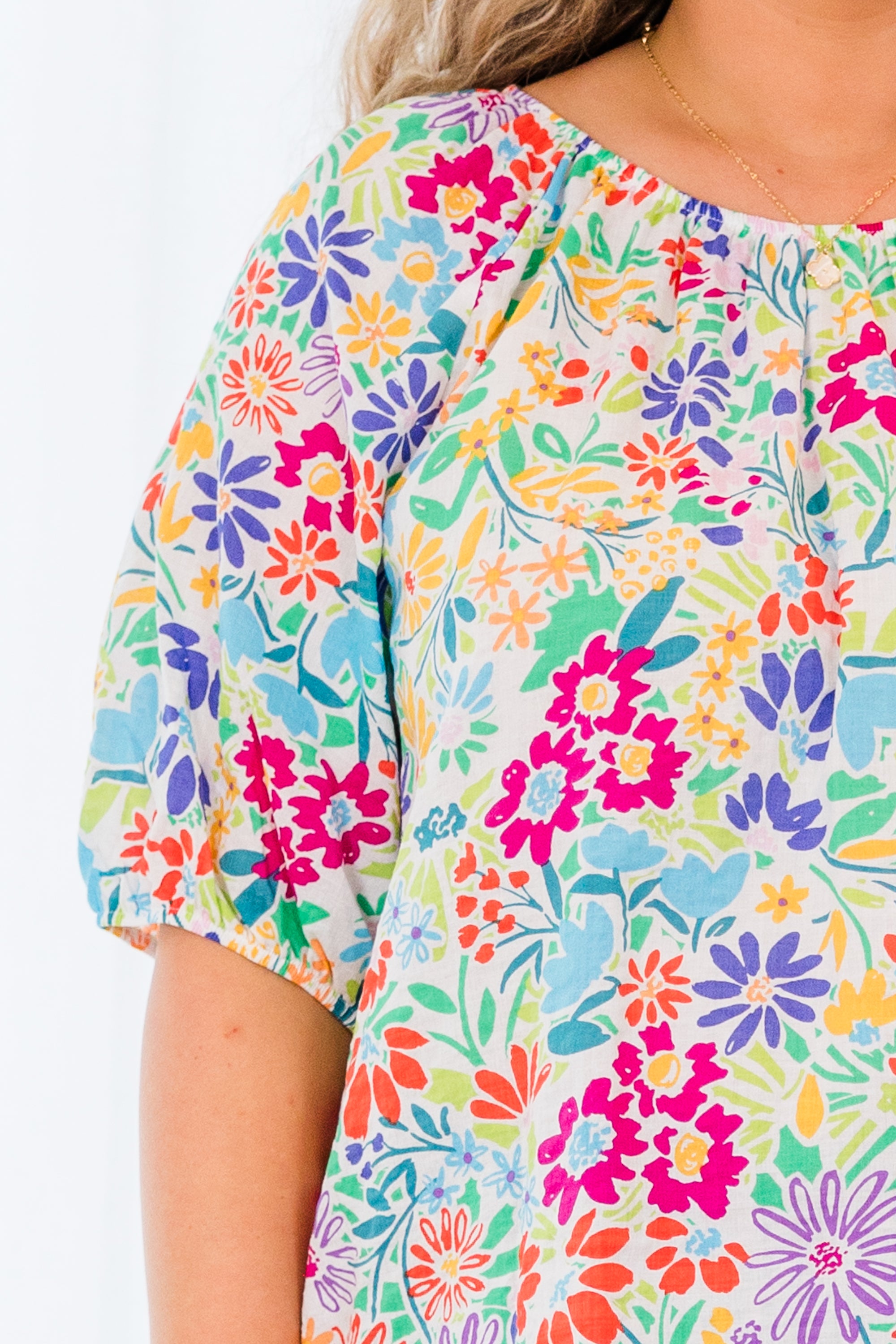 Graceful Florals Top, Multi 4 Graceful Florals Top, Multi - Image 4