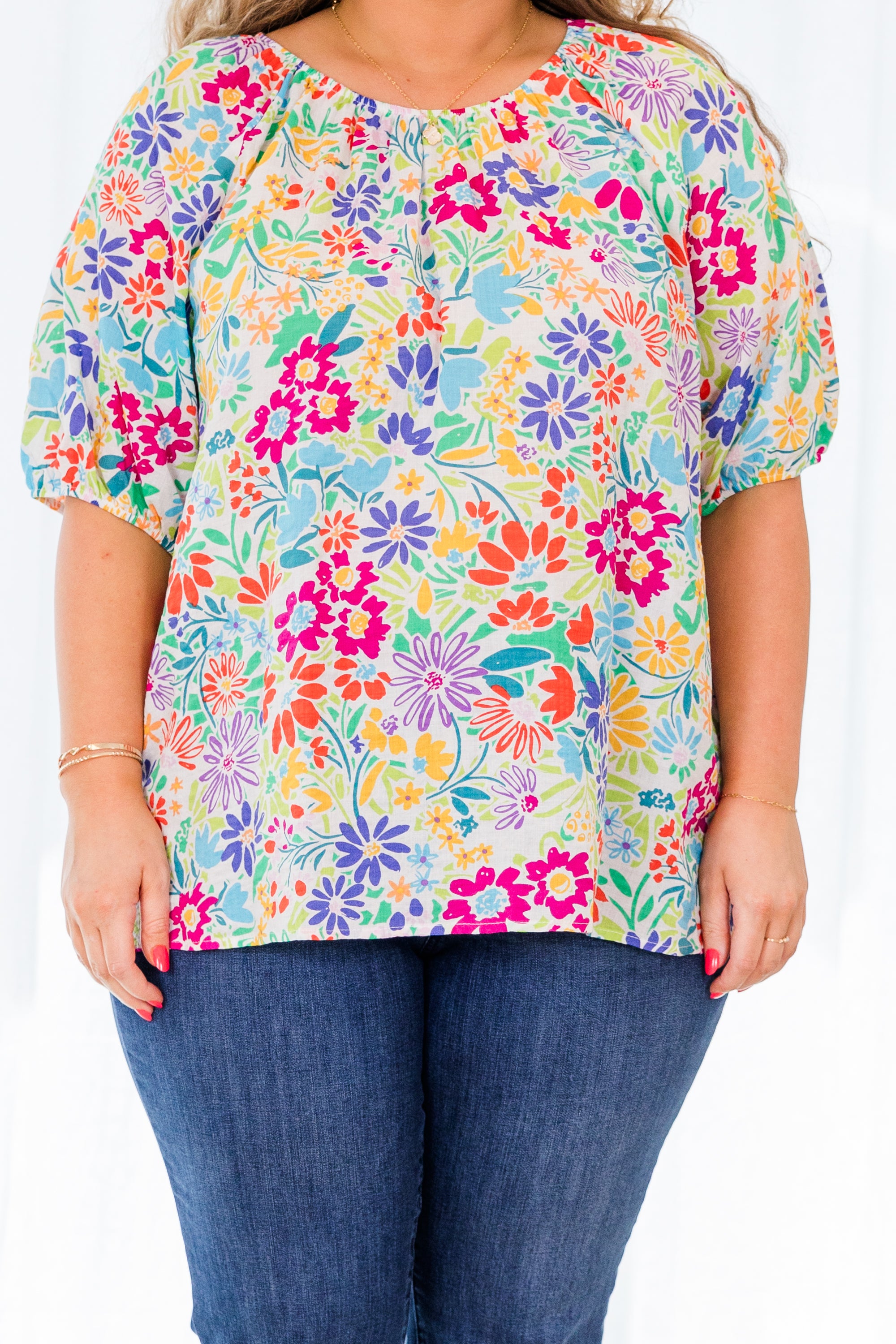 Graceful Florals Top, Multi 5 Graceful Florals Top, Multi - Image 5