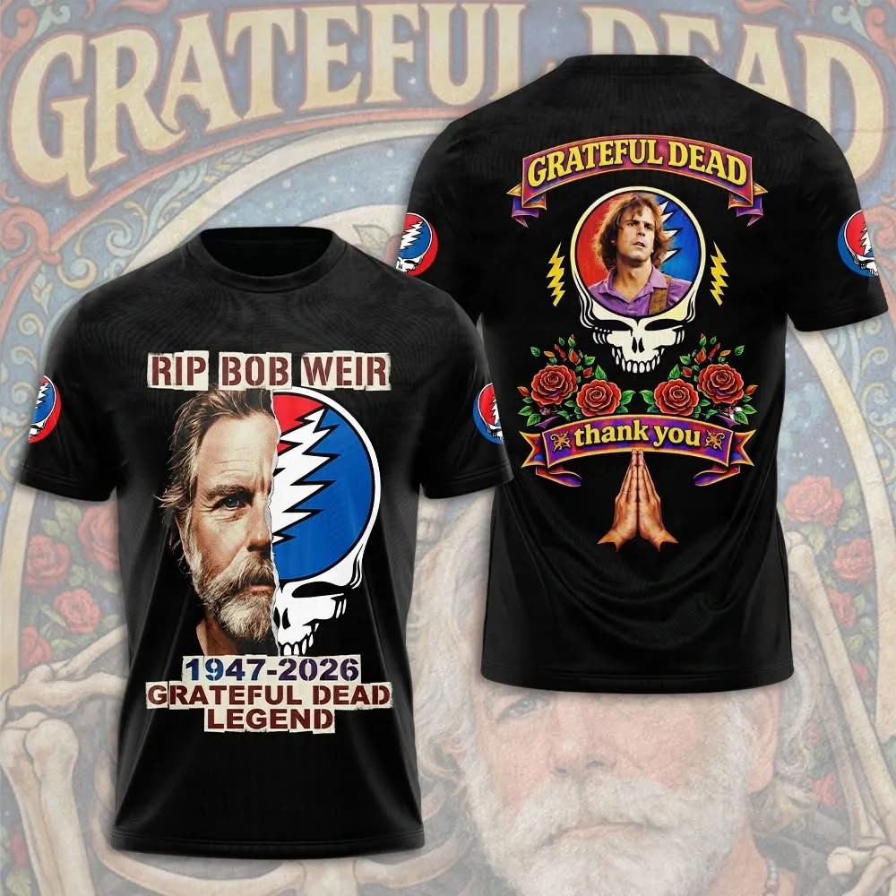Grateful Dead Merch RIP Bob Weir Memorial TShirt Grateful Dead Merchandise Fans Tribute Gifts Hot Item 2026 