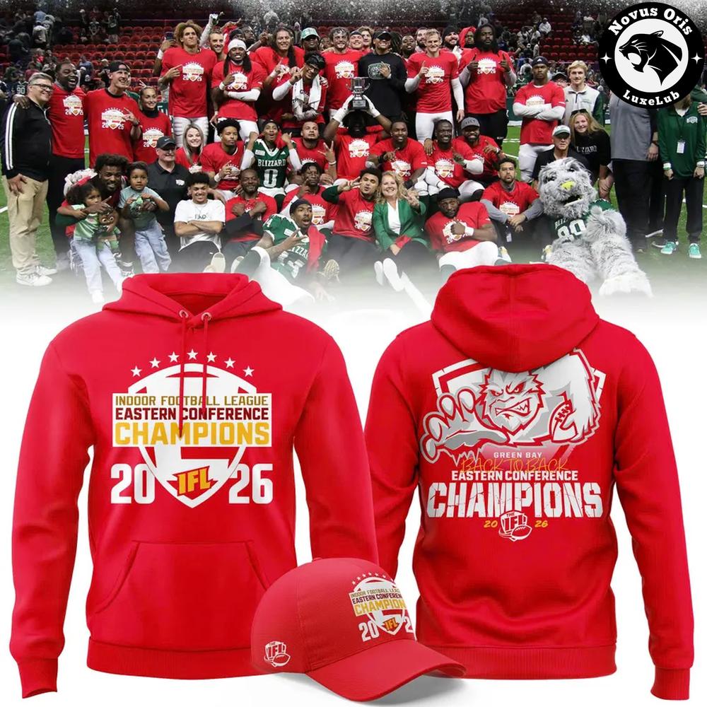 Green Bay Blizzard 2026 IFL Eastern Conference Champions Hoodie
