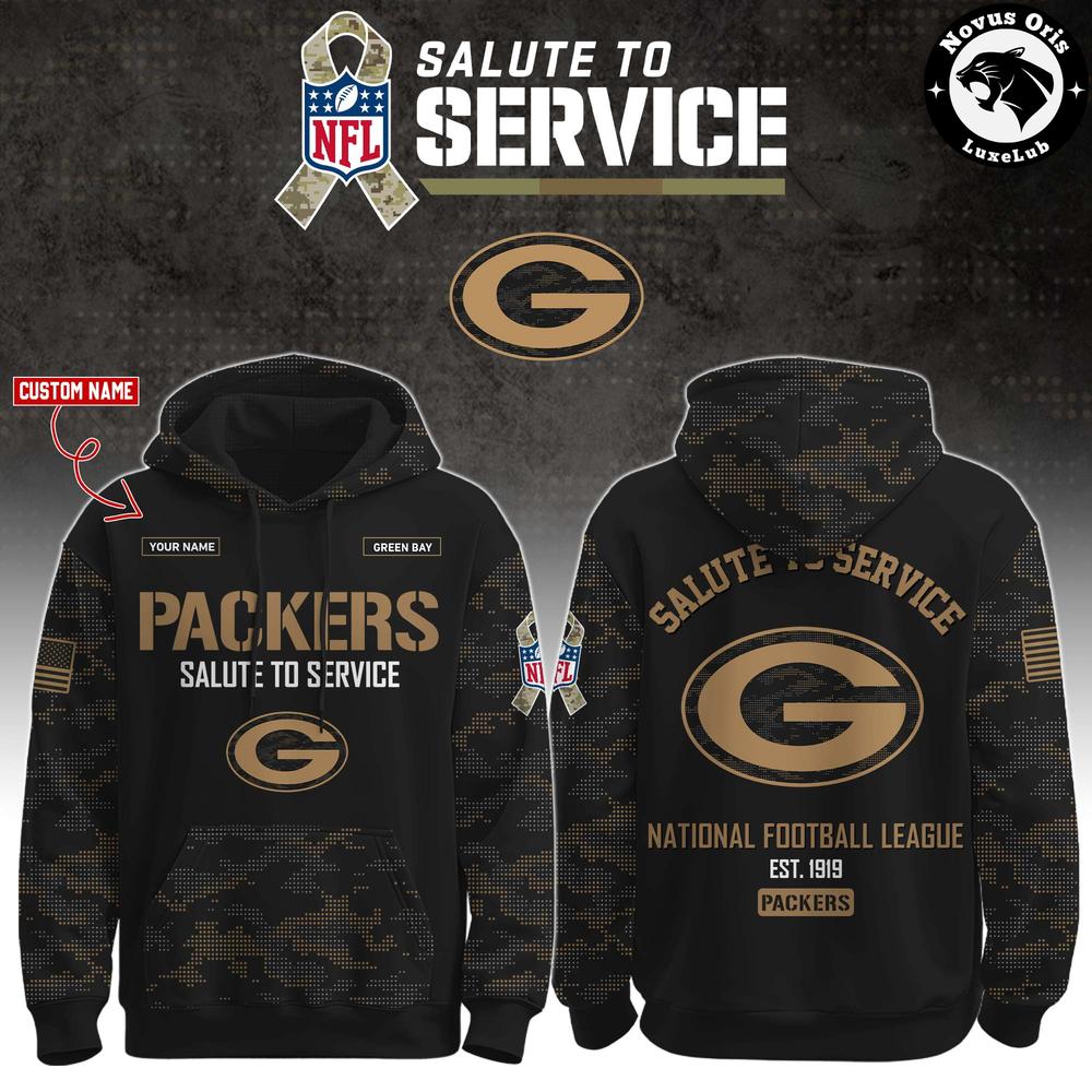 Green Bay Packers NFL Salute To Service 2026 Custom Camo Hoodie 1 - Unicasport Green Bay Packers NFL Salute To Service 2026 Custom Camo Hoodie