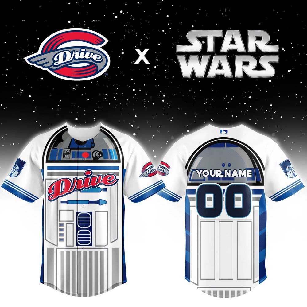 Greenville Drive Star Wars Night Limited Jersey 1 - Unicasport Greenville Drive Star Wars Night Limited Jersey