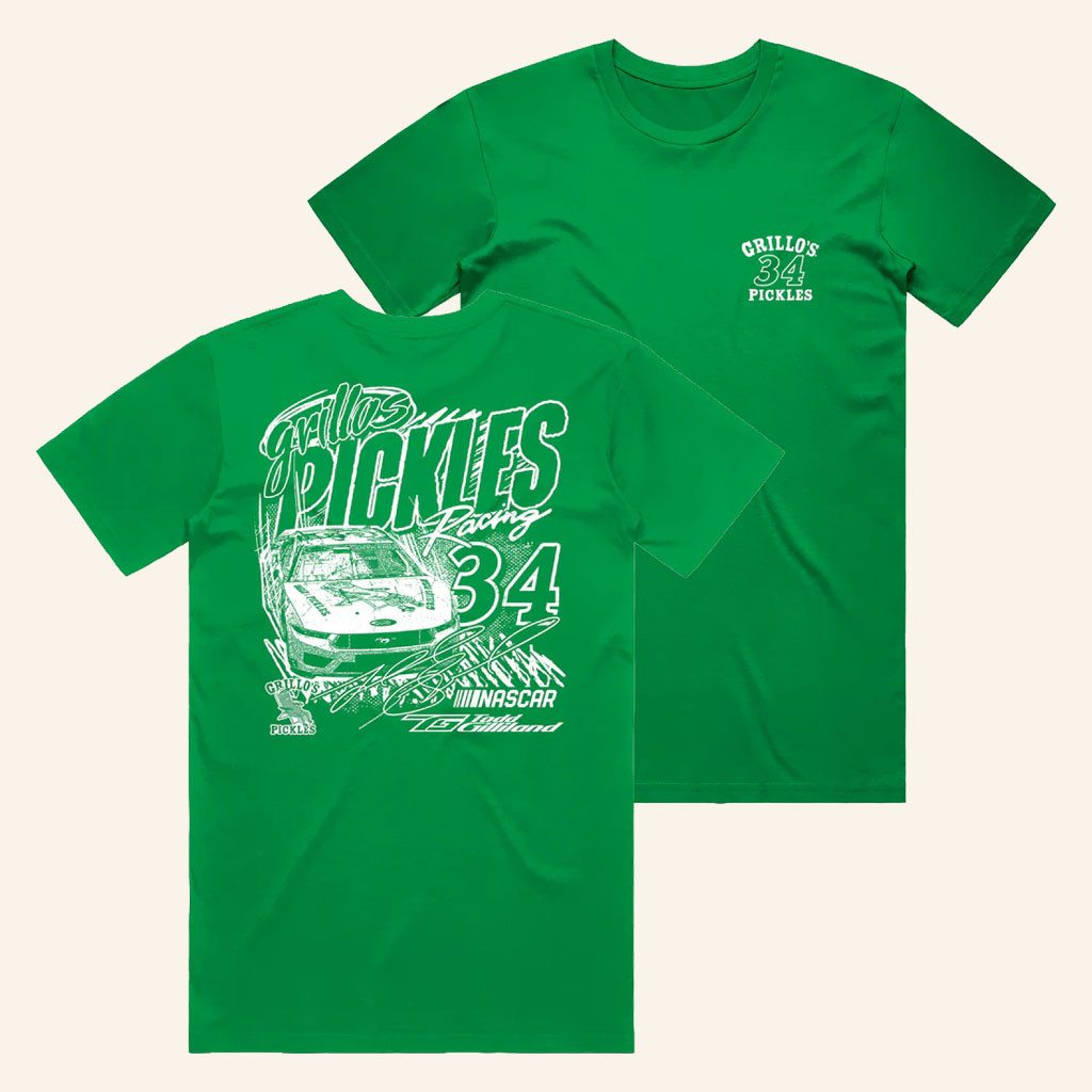 Grillo's Pickles Merch 2026 Pickle CarTShirtNASCAR Shirt Gift For Racing Lovers